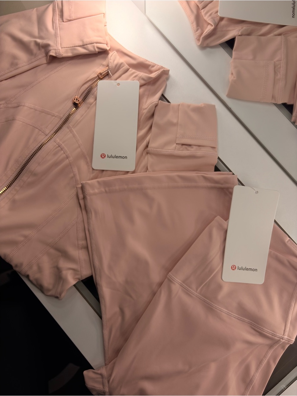 lululemon athletica Blush Pink Leggings with Matching Jacket